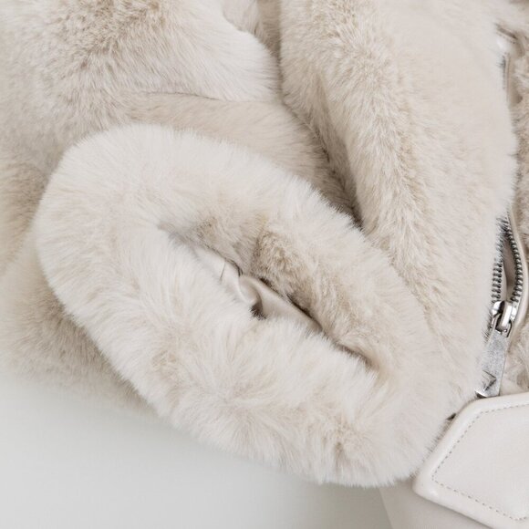 Guess Faux Fur Biker Jacket Frida ASO The Recruit Laura Haddock Screen Worn - Picture 9 of 15